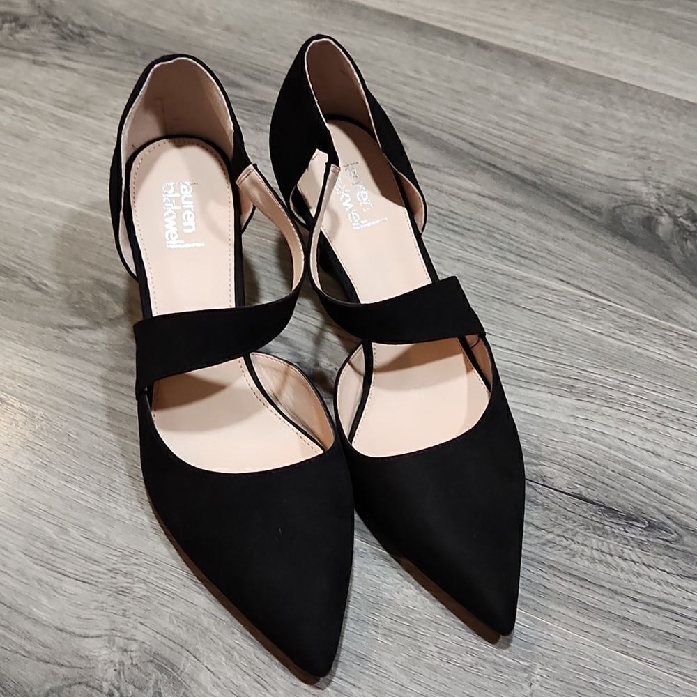 Lauren Blakwell Sandra  Faux Suede Pointed Toe Heels